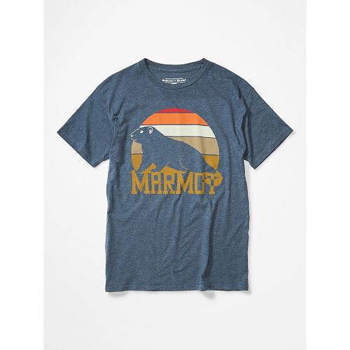 Marmot Clothes Navy NZ - Dawning T-Shirts Mens NZ789152